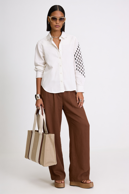 The Quiet Grid Shirt — model front