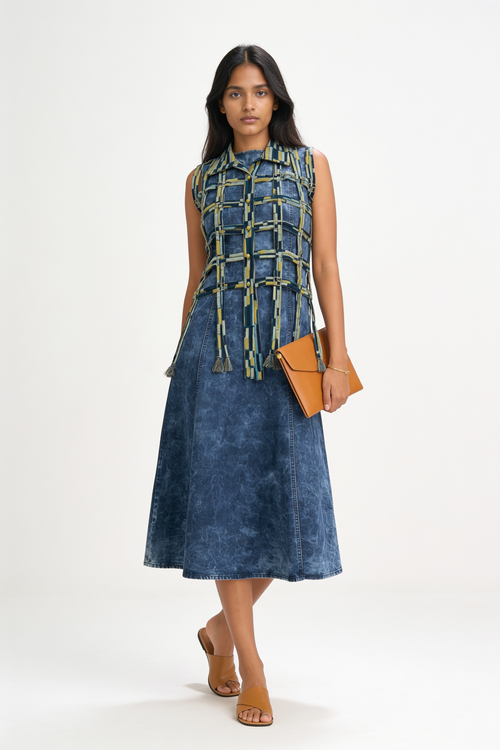 The Braided Dori Jacket — model front